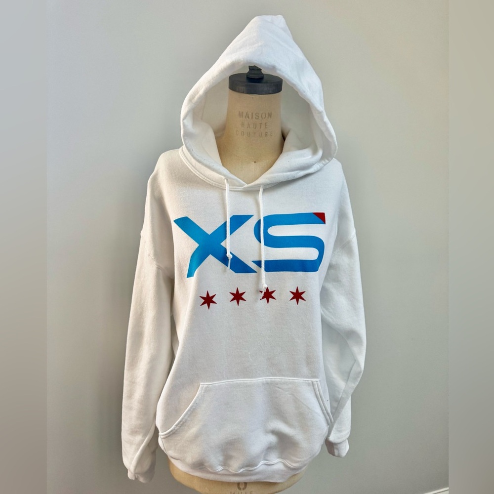 Jerzees White Hoodie size L
